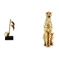 thumbnail image 1 of Adorno de mesa con forma de nota musical y dorado, de resina creativa. Ideal para escritorio, chimenea, oficina o como regalo de inauguración, 1 of 8