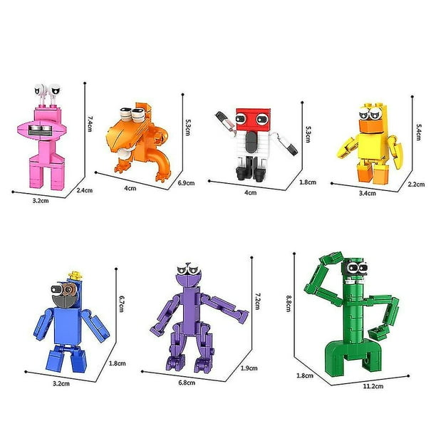 7pcs Roblox Rainbow Friends Minifigure Funny Assembled Mini
