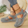 thumbnail image 3 of Mostsola Womens Wedge Platform Sandals Closed Toe Hollow out Fisherman Sandals Comfort Walking Shoes, 3 of 4