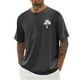thumbnail image 1 of Camisas de Manga Larga para Hombres Imprimir Casual Cuello Redondo Blusa de Manga Corta, Camisas de Lino para Hombres, 1 of 2