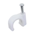 thumbnail image 1 of QHUDLV Round Cable Clips ,Sturdy PVC Nail‑In Design ,Neat Wire Management for Home Office, 1 of 8