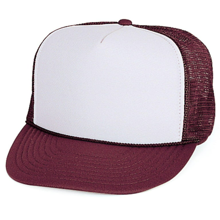 Classic Youth Two Mesh Baseball Caps Blank Solid Foam Tone Trucker Adult Hats Snapback