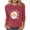 Wine-Shirts, variant on Jsaierl 3/4 Length Sleeve Womens Tops Plus Size Crew Neck Shirts Boho Graphic Petite Blouses Flowy Holiday Tunic Top S-2XL