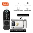 thumbnail image 2 of Door Lock, No Wiring Waterproof Tuya Smart Door Lock Double Sided Fingerprint Rim Lock Smart Card Digital Code Outdoor Electronic Lock ,Easy to Install, 2 of 7