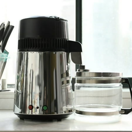 

1 Gallon/ 4L Home Stainless Steel Water Distiller w/ Glass Bottle