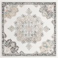 thumbnail image 1 of Unique Loom Parker Medallion Vintage Border Rug 5' x 5' Square Ivory/Beige, 1 of 1