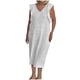 thumbnail image 1 of Vestido de Verano para las Mujeres sin Mangas Cuello en V con Mangas Voladoras, Color Sólido Y Vestido Sexy Fluido para las Mujeres, 1 of 6