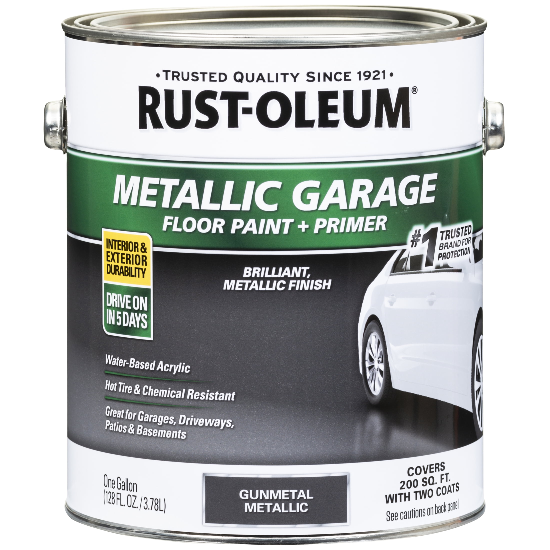 Rust-Oleum Silver Acrylic Paint Primer, Gallon, 2 Piece 2 Pack