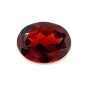 Certified Real 2 Carat Red Garnet Oval Shape Mixed Cut 9x7 mm Loose Gemstone January Birthstone
