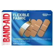 Band-Aid Brand Flexible Fabric Adhesive Bandages, All One Size, 100 ct