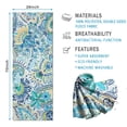 thumbnail image 2 of Blue Paisley and Floral Pattern Hot Yoga Mat Towel Non Slip for Hot Yoga - Quick-Drying Yoga Mat Cover with 4 Corner Pockets with Travel Bag - Hot Yoga Towel Non Slip 70"x26", 2 of 6