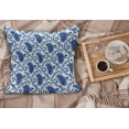 thumbnail image 2 of Paisley Fluffy Throw Pillow Cushion Cover, Vintage Eastren Inspired Design with Flowers Ivy Leaves and Dots Nature Art, Decorative Square Accent Pillow Case, 20" x 20", Blue and White, by Ambesonne, 2 of 5