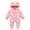 Pink, variant on Fall Baby Girl Clothes Girls Winter Long Sleeve Jumpsuit Cartoon Bear Ears Outwear Cute Warm Clothes(Pink,6-9 Months)