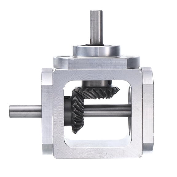 Gear-Box 90 Degree Right Angle Bevel 1:1 Single Output Shaft 1 Module 20 Teeth Gear Aluminum Frame