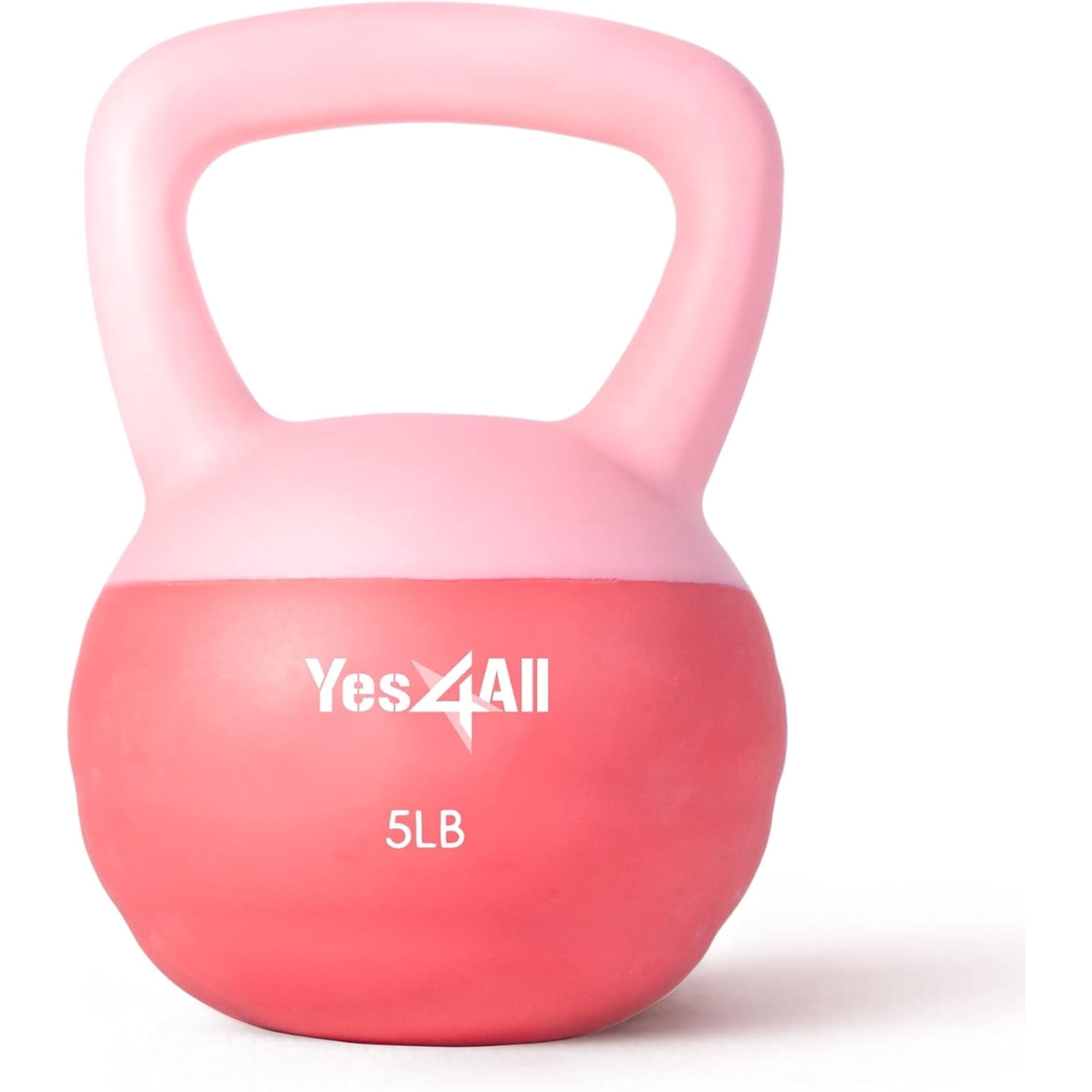 Yes4All Soft Kettlebell, PVC Kettlebells Exercise Weights & Color-Coded Strength Training Soft Kettlebells, Soft & Gentle Hand Weights for Women at Home 15 lbs - Purple
