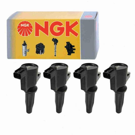 4 pc NGK 48979 Ignition Coils for 178-8521 2505-335224 36-8197 673-6202 921-2141 9E5Z-12029-A DG522 E1121 GN10507 IC724 UF-621 UF621 Spark Plug Wire Boot Fits select: 2010-2020 FORD FUSION