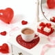 thumbnail image 4 of Pisexur Batería de cocina Juego de manteles individuales de PVC con forma de corazón para San Valentín, resistentes al calor y con lámina dorada, antideslizantes, par para la cocina del hogar, 4 of 6