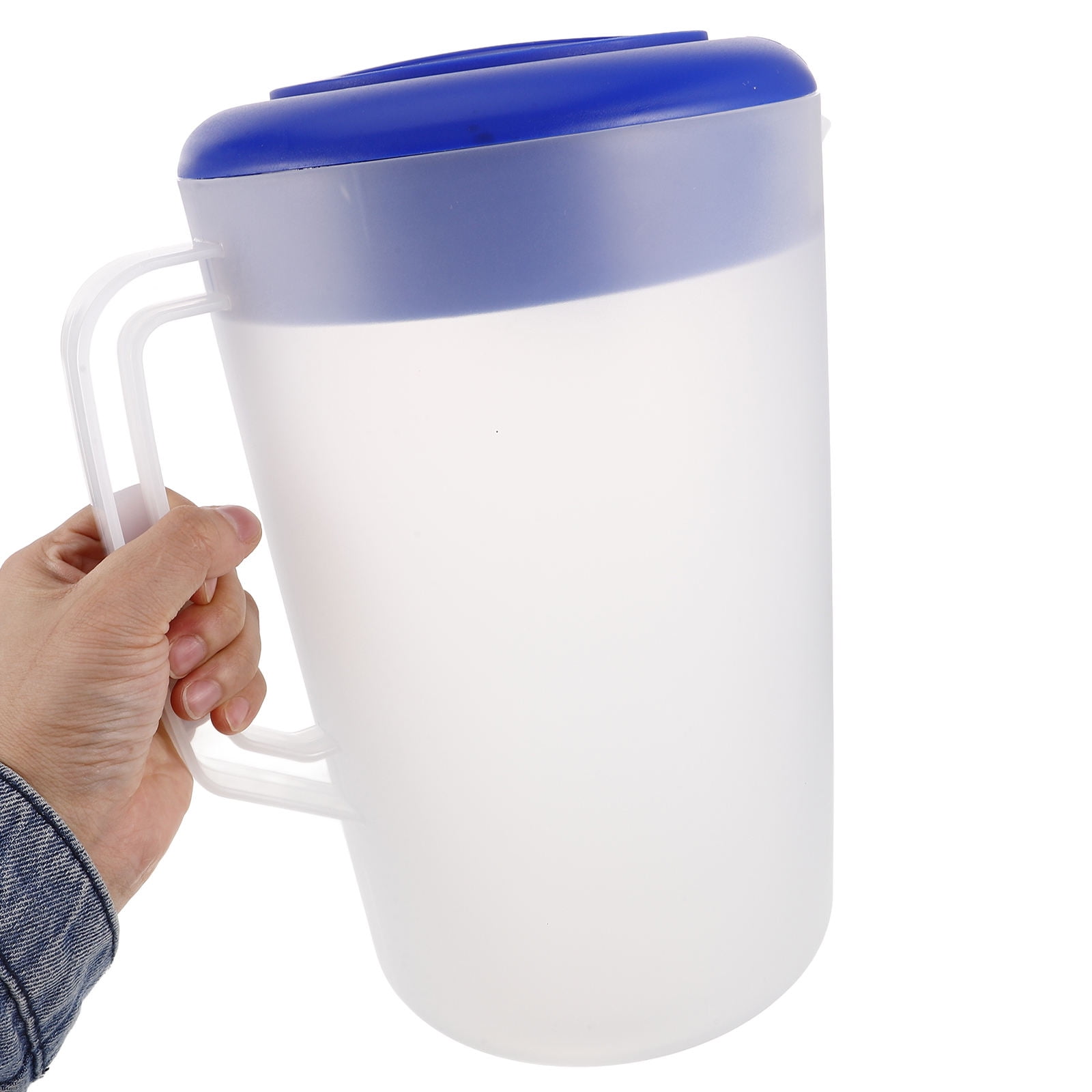 Masteelf 5L Plastic Pitcher with Lid and Handle, Water Jug for Juice, Ice Tea, Lemonade, , Cold and Hot Beverages