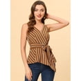 thumbnail image 3 of INSPIRE CHIC Hauts d'Été pour Femmes Sans Manches Col en V Ceinture, 3 of 5