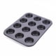thumbnail image 3 of Molde de acero al carbono antiadherente espesado para pasteles, utensilios multifuncionales para hornear, bandeja para hornear de 6, 12 y 24 agujeros, 3 of 5