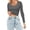 Dark Gray, variant on QHWAUAKFBN T Shirts For Women Graphic Lightweight Yoga Crop Slim Fit Long Sleeve Workout Blouse Tshirts Top