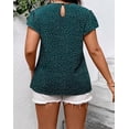 thumbnail image 3 of Women's Plus Size Polka Dot Short Sleeve T-Shirt - Summer Casual Crewneck Top - Fashion Comfort Tee, 3 of 6