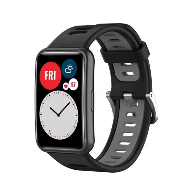 Correa Sport para Huawei Watch Fit, Silicona Premium, Talla Única, Resistente al Agua, Estilo Deportivo, Unisex