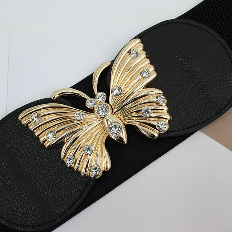 elegant belts for dresses Mustard Golden Yellow Flower Black Shimmer Skinny Elastic Belt | Bridal Bridesmaid | Thin Dress Belt | Wedding Prom Belts