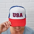 thumbnail image 6 of CafePress - USA Logo - Adjustable Unisex Printed Trucker Hat with Mesh Back, 6 of 10
