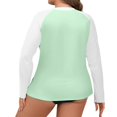 thumbnail image 4 of Long Sleeve T-Shirt for Women Plus Size Raglan T-Shirt, Casual Color Block Baseball Tee, Soft Stretchy Top for Everyday Wear, 4 of 5