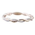 thumbnail image 2 of HEVIRGO Femmes Bague Forme Torsadée Strass Incrusté Alliage Électroplaque Doigt Bague Bijoux pour Fiançailles, Or Nous 9, 2 of 10