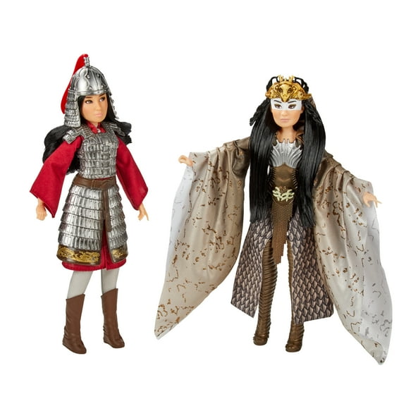 Disney Mulan And Xianniang Dolls W Ith Helmet, Armor, And Sword