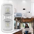 thumbnail image 3 of RV Ceiling Light, 48 LEDs 8W 2 Dome Boat LED Ceiling Light ABS High Brightness With 3 Way Switch For Yacht, 3 of 8
