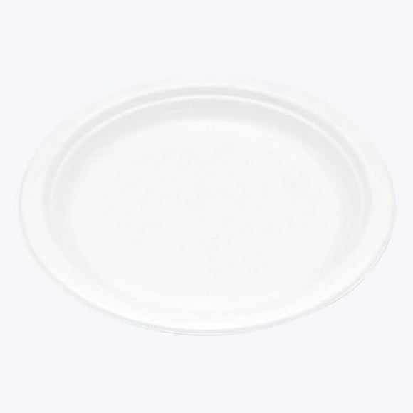 Reharvest Platos de Comedor 7" (18 Cm) [Paquete de 50], Resistentes, 100 % Biodegradables, Compostables en Casa, sin Plástico, sin BPA, Hechos de Fibras de Caña de Azúcar de Bagazo Ecológicas