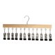 thumbnail image 1 of Organizador Almacenamiento Calcetines Armarios Con 12 Clip Acero Inoxidable (color Madera), 1 of 4