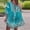 Blue, variant on Women's Contrast Bathing Suit Cover Up V-Neck Swimsuit Coverups Loose Swimwear Beach Dress Beachwear