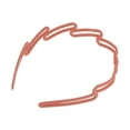 thumbnail image 5 of Unique Bargains 1 Pc Cute Frosted Diagonal Square Headbands for Women Orange, 5 of 6