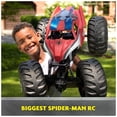 thumbnail image 5 of Monster Jam Marvel Mega Spider-Man RC Monster Truck, All-Terrain, Over 2 Feet Long, 1:6 Scale, Super Hero Kids Toys for Boys and Girls Ages 4+, 5 of 5