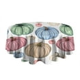 thumbnail image 5 of Colorful Fall Pumpkins Pattern Round Tablecloth 60" X 60",Wrinkle Wipeable Table Cloth for Kitchen Dining Room Picnic Patio Party, 5 of 6