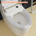 thumbnail image 4 of Bathroom adhesive toilet seat cover cushion 4 Washable and reusable winter seat cushiongrey, 4 of 5