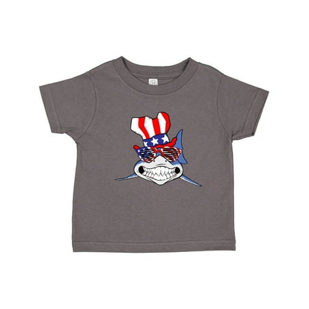

Inktastic 4th of July Patriot Shark Gift Toddler Boy or Toddler Girl T-Shirt