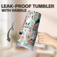 thumbnail image 5 of 20OZ Dog Paw Print Outdoor Tumbler with Handle Straw and Lid Travel Coffee Cup Cute Drinkware for Women Friends Great Holiday Birthday Gifts Portable and Durable, 5 of 6