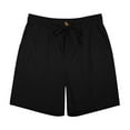 thumbnail image 6 of DPTALR George Men's Cotton Linen Shorts,Casual Inseam with Drawstring,Stretch Summer Beach Wear,Black,Big and Tall Men XXXL, 6 of 8