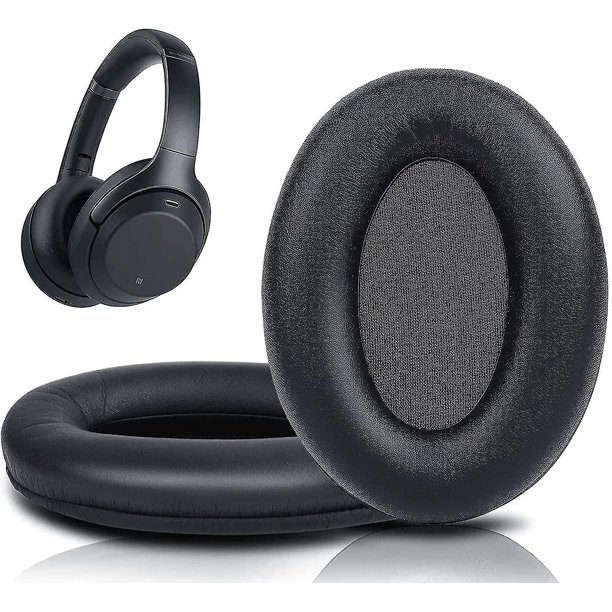 Almohadillas de repuesto para auriculares supraaurales Sony Wh-1000xm3 (wh1000xm3) (negro)