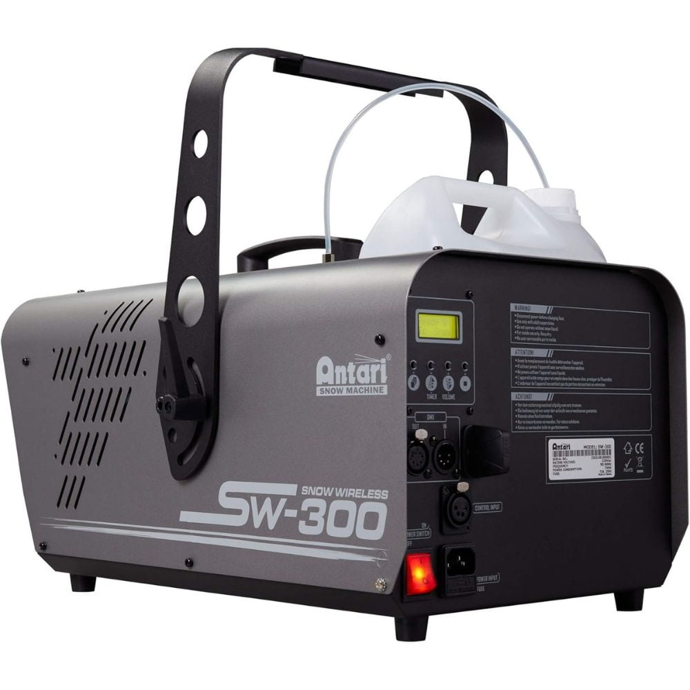 Antari SW-300 Long-Throw Snow Machine Bundle with 4L BOTTLE - STANDARD SNOW FLUID