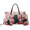 Black Cat Rose Print, variant on Tutolipy Wolf Heart Print 3 Pcs Makeup Bag Set for Ladies, Wear Resistant Portable Tote Handbag with Street Fashion Hand Tote Bag for Daily