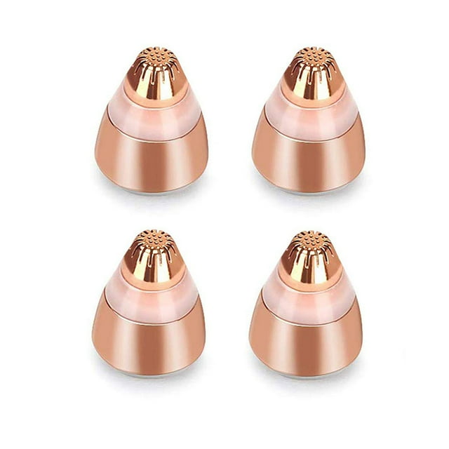 Cabezal de repuesto para depiladora de cejas, compatible con el aseo perfecto, herramienta de eliminación de vello facial para mujeres, aseo suave con cepillo de limpieza, oro rosa (4 piezas) Ormromra WMZL-1131