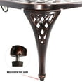 thumbnail image 4 of Homefun Pool Tanning Adjustable Backrest and Moveable Wheels Metal Chaise Lounge - Set of 2, Bronze, 4 of 6