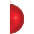 thumbnail image 3 of Vickerman Drilled UV Shiny Ball Ornaments, 6-Inch, Red, 4 per Pack (Set of 2 packs), 3 of 5