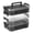 Black, variant on 4-Tier Stackable Black Plastic Storage Box with Divided Trays and Carry Handle